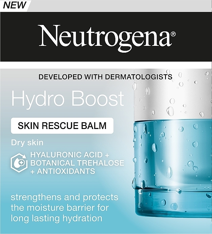 Feuchtigkeitsspendender konzentrierter Gesichtsbalsam für trockene Haut - Neutrogena Hydro Boost Skin Rescue Balm — Bild N2