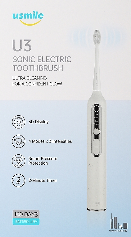 Elektrische Zahnbürste U3 weiß - Usmile Sonic Electric Toothbrush U3 Sunlight White  — Bild N1