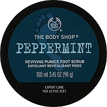 Düfte, Parfümerie und Kosmetik Pfefferminz-Fußpeeling mit Bimsstein - The Body Shop Peppermint Reviving Pumice Foot Scrub