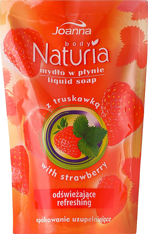 Handseife Erdbeere - Joanna Naturia Body Strawberry Liquid Soap (Refill) — Bild N2