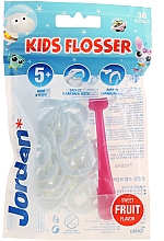 Düfte, Parfümerie und Kosmetik Mundpflegeset - Jordan Kids Flosser (Zahnseide 1 St. + Refill 36 St.) rosa