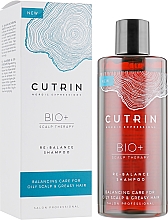 Ausgleichendes und feuchtigkeitsspendendes Shampoo für fettige Kopfhaut und fettiges Haar - Cutrin Bio+ Re-Balance Shampoo — Bild N1