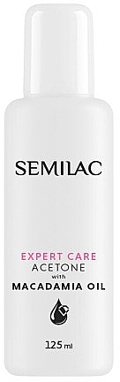 Gellackentferner mit Macadamiaöl - Semilac Expert Care Acetone With Macadamia Oil  — Bild N2