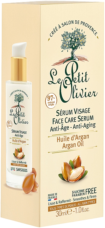 Straffendes Anti-Falten Gesichtsserum mit Arganöl - Le Petit Olivier Argan Oil — Bild N2