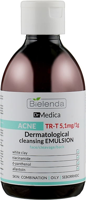 Reinigende Anti-Akne-Emulsion für das Gesicht - Bielenda Dr Medica Acne Dermatological Cleansing Emulsion For Face, Cleavage, Back — Bild N3