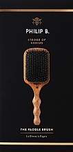Haarbürste mit Natur- und Nylonborsten - Philip B Paddle Hair Brush — Bild N1