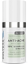Düfte, Parfümerie und Kosmetik Peeling für das Gesicht mit Azelainsäure und Lactobionsäure 20% - Solverx Dermopeel Peeling Anti-Acne