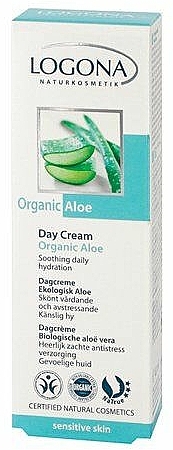 Beruhigende und feuchtigkeitsspendende Tagescreme mit Aloe - Logona Facial Care Day Cream Organic Aloe — Bild N1