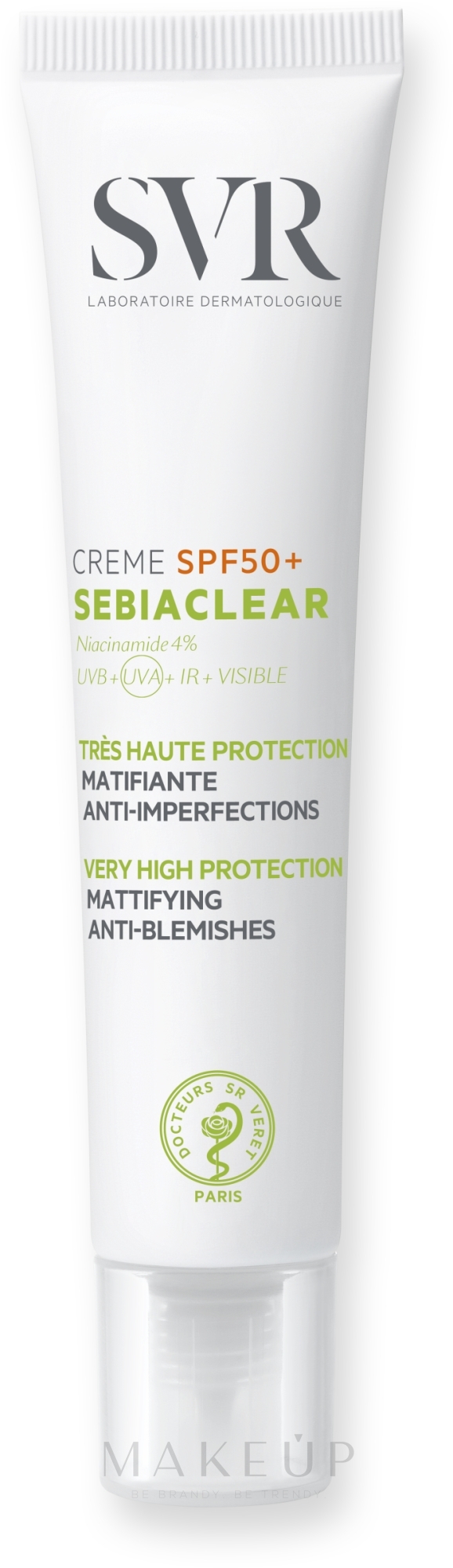 Mattierender Sonnenschutz für Problemhaut - SVR Sebiaclear Cream SPF50+ Very High Protection — Bild 40 ml