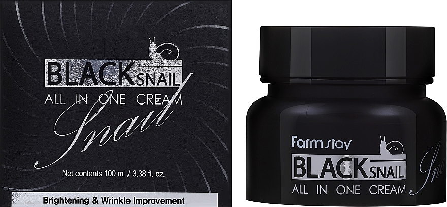 Multifunktionale Gesichtscreme mit schwarzem Schneckenmucin - FarmStay All-In-One Black Snail Cream — Bild N2