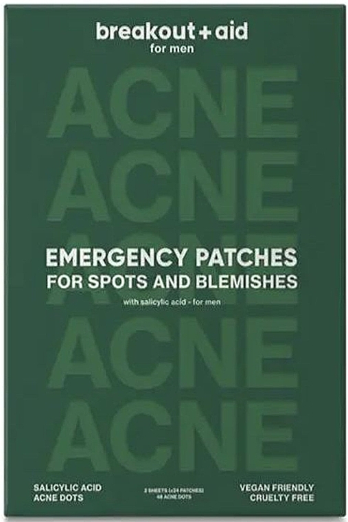 Pflaster für Männer gegen Hautunreinheiten und Akne - Breakout + Aid Men Emergency Patches For Spots & Blemishes with Salicylic Acid — Bild N2