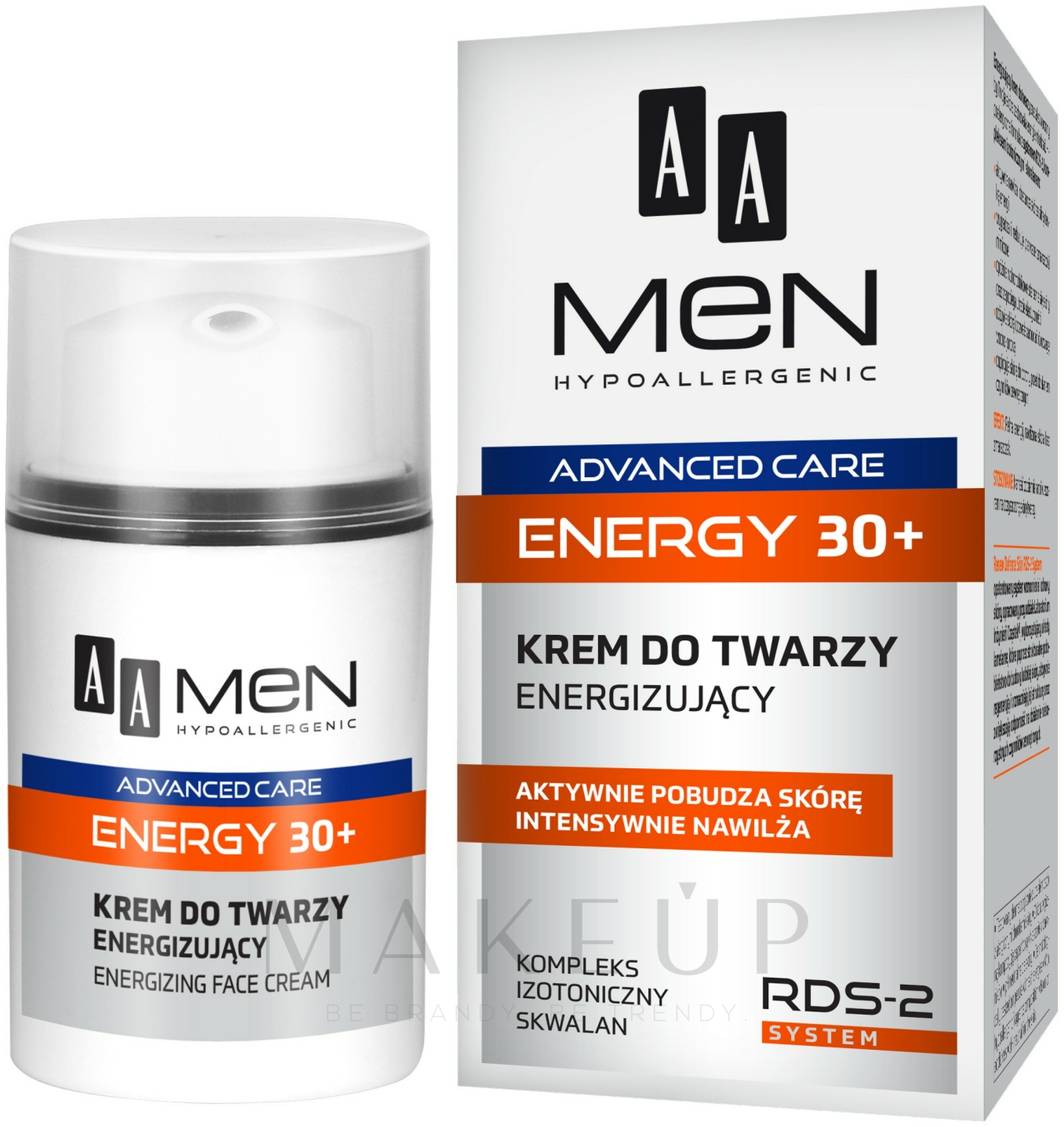 Intensiv feuchtigkeitsspendende und energetisierende Gesichtscreme für Männer 30+ - AA Men Advanced Care Energy 30+ Face Cream Energizing — Bild 50 ml
