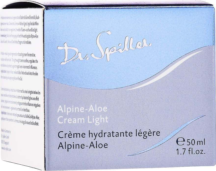 Leichte Gesichtscreme mit Aloeextrakt - Dr. Spiller Alpine-Aloe Cream Light — Bild N1