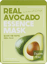 Düfte, Parfümerie und Kosmetik Beruhigende und feuchtigkeitsspendende Tuchmaske mit Avocado-Extrakt - FarmStay Real Avocado Essence Mask