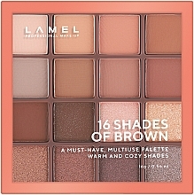 Lidschattenpalette - LAMEL Make Up Eyeshadow 16 Shades Of Brown Palette — Bild N2