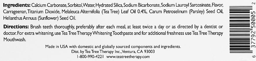 Zahnpasta mit Backpulver - Tea Tree Therapy Toothpaste With Baking Soda — Bild N3