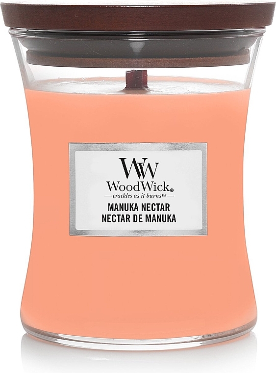Duftkerze im Glas - WoodWick Hourglass Candle Manuka Nectar  — Bild N1