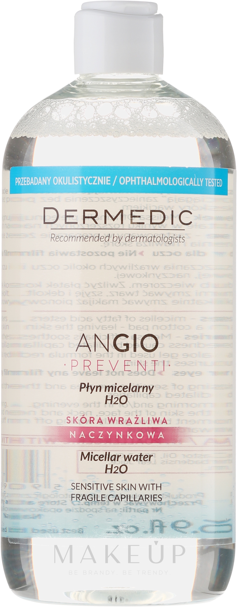 Mizellenwasser für empfindliche Haut - Dermedic Angio Preventi Micellar Water — Bild 500 ml