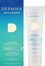 Revitalisierende und mattierende Gesichtscreme für fettige und Mischhaut - Dermika Skin Genesis — Foto N2