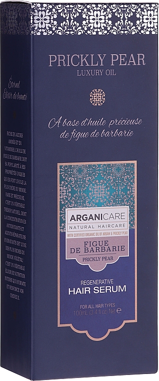 Regenerierendes Haarserum mit Argan- und Kaktusfeigenöl - Arganicare Prickly Pear Hair Serum — Bild N2