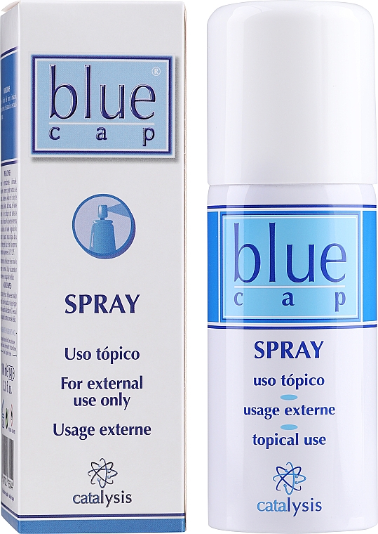 Beruhigendes und heilendes Kopfhaut- und Körperspray gegen Psoriasis, seborrhoische Dermatitis und Ekzemen - Catalysis Blue Cap Spray