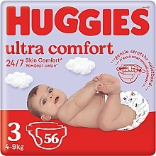 Düfte, Parfümerie und Kosmetik Windeln Ultra Comfort 3 4-9 kg 56 St. - Huggies