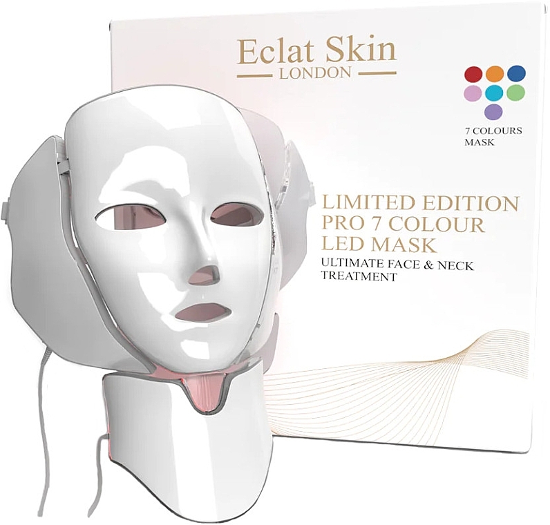 LED-Gesichtsmaske 7 Farben - Eclat Skin London Limited Edition Pro 7 Colour LED Face & Neck Mask — Bild N2