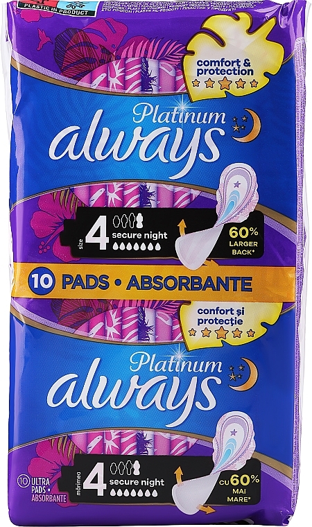 Damenbinden Größe 4 10 St. - Always Platinum Secure Night — Bild N1