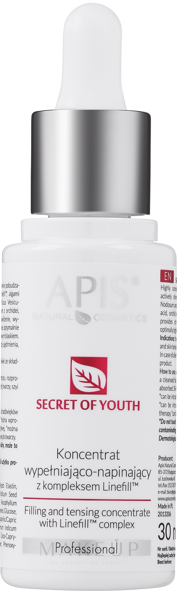 Anti-Falten Gesichtskonzentrat mit Linefill-Komplex - APIS Professional Secret Of Youth Filling And Tensing Concentrate With Linefill Tm Formula — Bild 30 ml