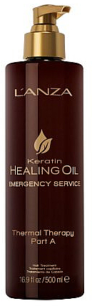 Ölbehandlung für brüchiges Haar mit Keratin und Peptiden - L'anza Keratin Healing Oil Emergency Service Thermal Therapy Part A — Bild N1