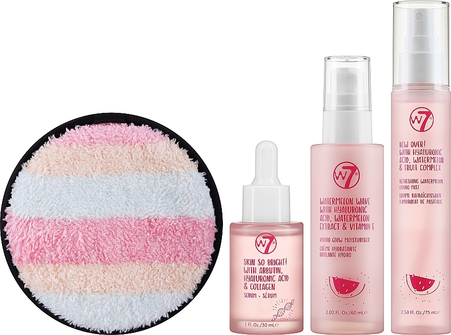 Gesichtspflegeset - W7 Brighten Up (Serum 30ml + Gesichtsnebel 75ml + Haarcreme 60ml + Zubehör 1 St.) — Bild N2