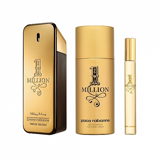 Paco Rabanne 1 Million - Duftset (Eau de Toilette 100ml + Deospray 150ml + Eau de Toilette 10ml) — Bild N2