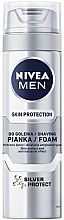 Düfte, Parfümerie und Kosmetik Antibakterieller Rasierschaum "Silberschutz" - Nivea For Men Silver Protect Shaving Foam