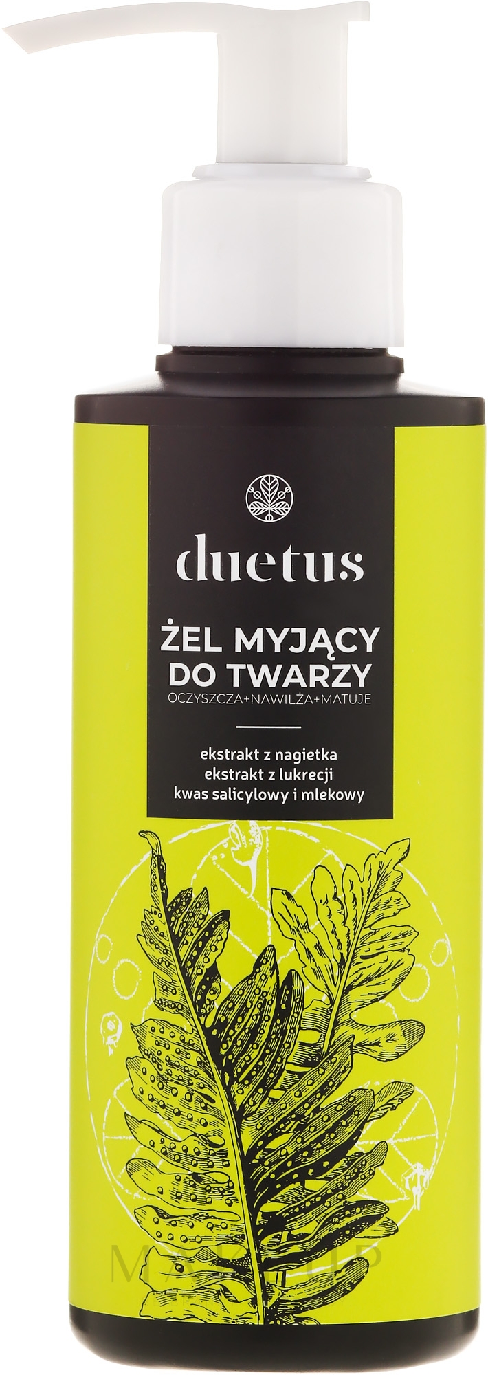 Gesichtswaschgel mit Salicylsäure, Milchsäure, Ringelblumen- und Süßholzextrakt - Duetus Face Wash Gel — Bild 150 ml