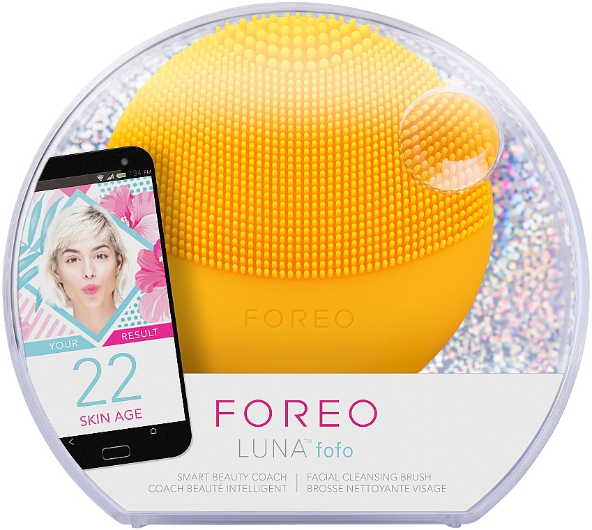 Reinigende Smart-Massagebürste für das Gesicht Luna Mini 3 Sunflower Yellow - Foreo Luna Fofo Smart Facial Cleansing Brush Sunflower Yellow — Bild N3