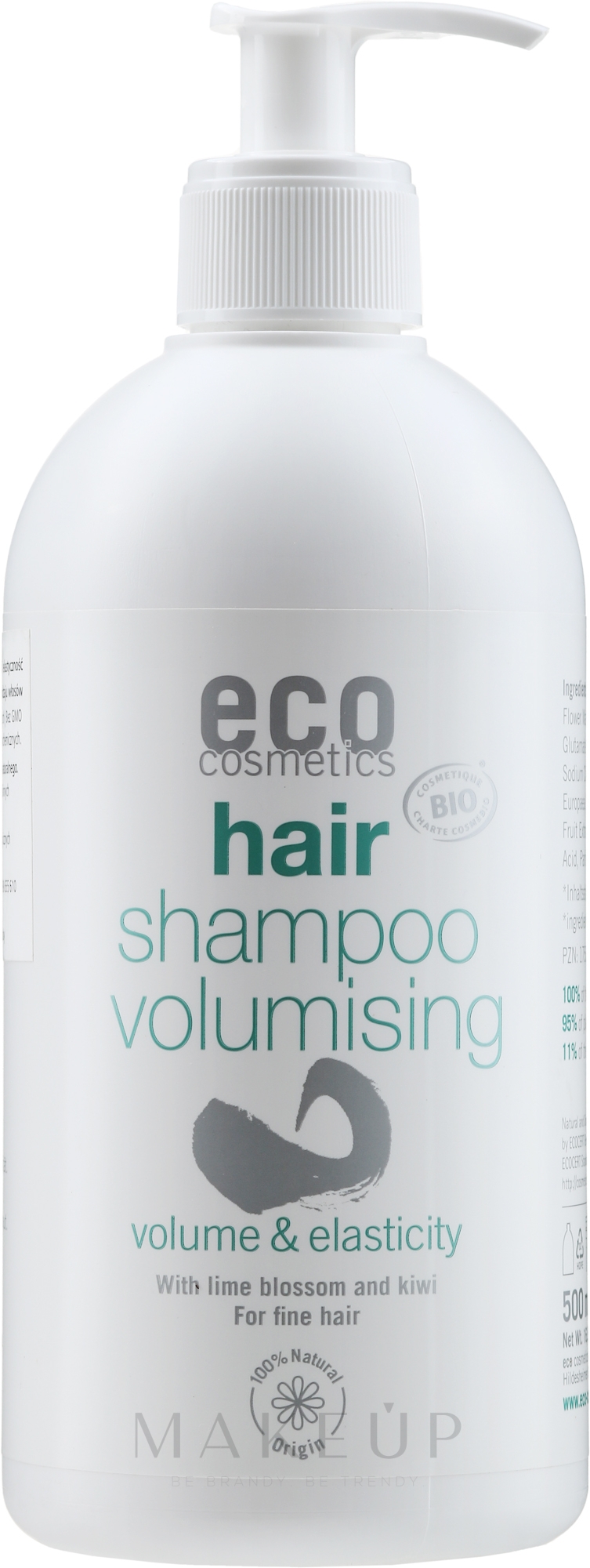 Volumen-Shampoo mit Lindenblüten- und Kiwiextrakt - Eco Cosmetics Hair Shampoo Volumising Volume & Elasticity — Bild 500 ml
