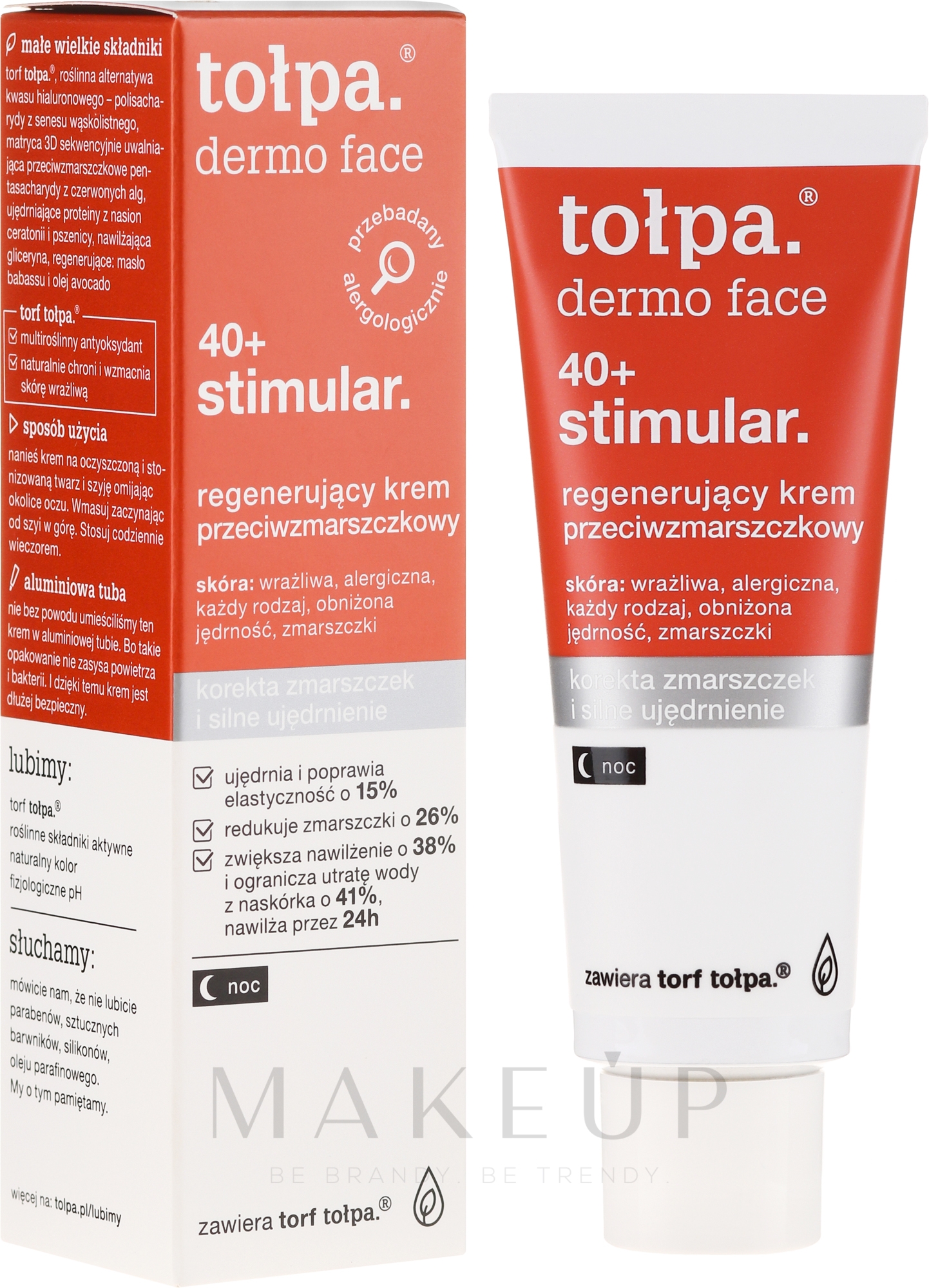Regenerierende Anti-Falten Nachtcreme 40+ - Tolpa Dermo Face Stimular 40+ Night Cream — Bild 40 ml