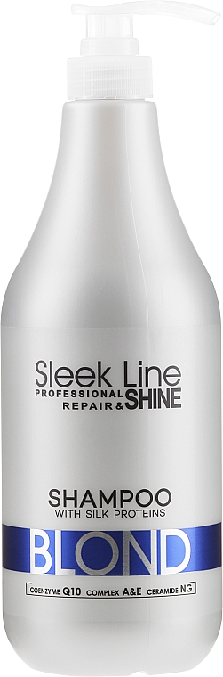 Shampoo mit Seide für blonde und graue Haare - Stapiz Sleek Line Blond Hair Shampoo — Bild N3
