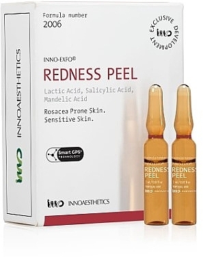 Sanftes Peeling in Ampullen für empfindliche und zu Rosacea neigende Haut - Innoaesthetics Inno-Exfo Redness Peel  — Bild N1