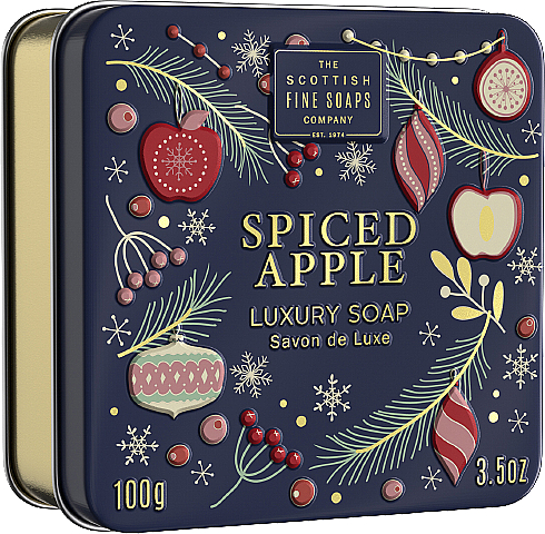 Seife in einer Metallbox - Scottish Fine Soaps Spiced Apple Luxury Soap — Bild N1