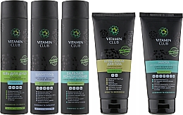 Düfte, Parfümerie und Kosmetik Set Natürliche Pflege - VitaminClub (b/scrub/200ml + sh/gel/250ml + h/mask/200ml + h/cond/250ml + h/shampoo/250ml)