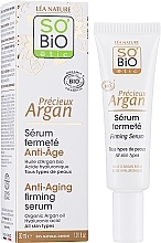 Straffendes Gesichtsserum mit Arganöl und Hyaluronsäure - So'Bio Etic Argan Anti-Age Serum — Bild N2