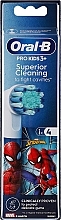 Düfte, Parfümerie und Kosmetik Austauschbare Zahnbürstenköpfe für elektrische Kinderzahnbürste Spiderman 4 St. - Oral-B Pro Kids 3+ 