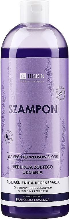 Shampoo für blondes Haar mit Leinsamenöl - HiSkin Professional Shampoo — Bild N1