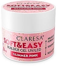 Nagelmodellage-Gel  - Claresa Soft & Easy Builder Gel UV/LED Glimmer Pink  — Bild N1