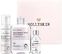 Düfte, Parfümerie und Kosmetik Set - Hollyskin Hyaluronic Acid Basic Care (foam/150ml + ser/50ml + toner/250ml)