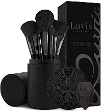 Make-up Pinselset 12-tlg. - Luvia Cosmetics Prime Vegan Pro Black Edition Brush Set — Bild N1