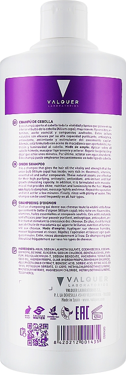 Zwiebelshampoo für alle Haartypen - Valquer Cuidados Onion Shampoo — Bild N2
