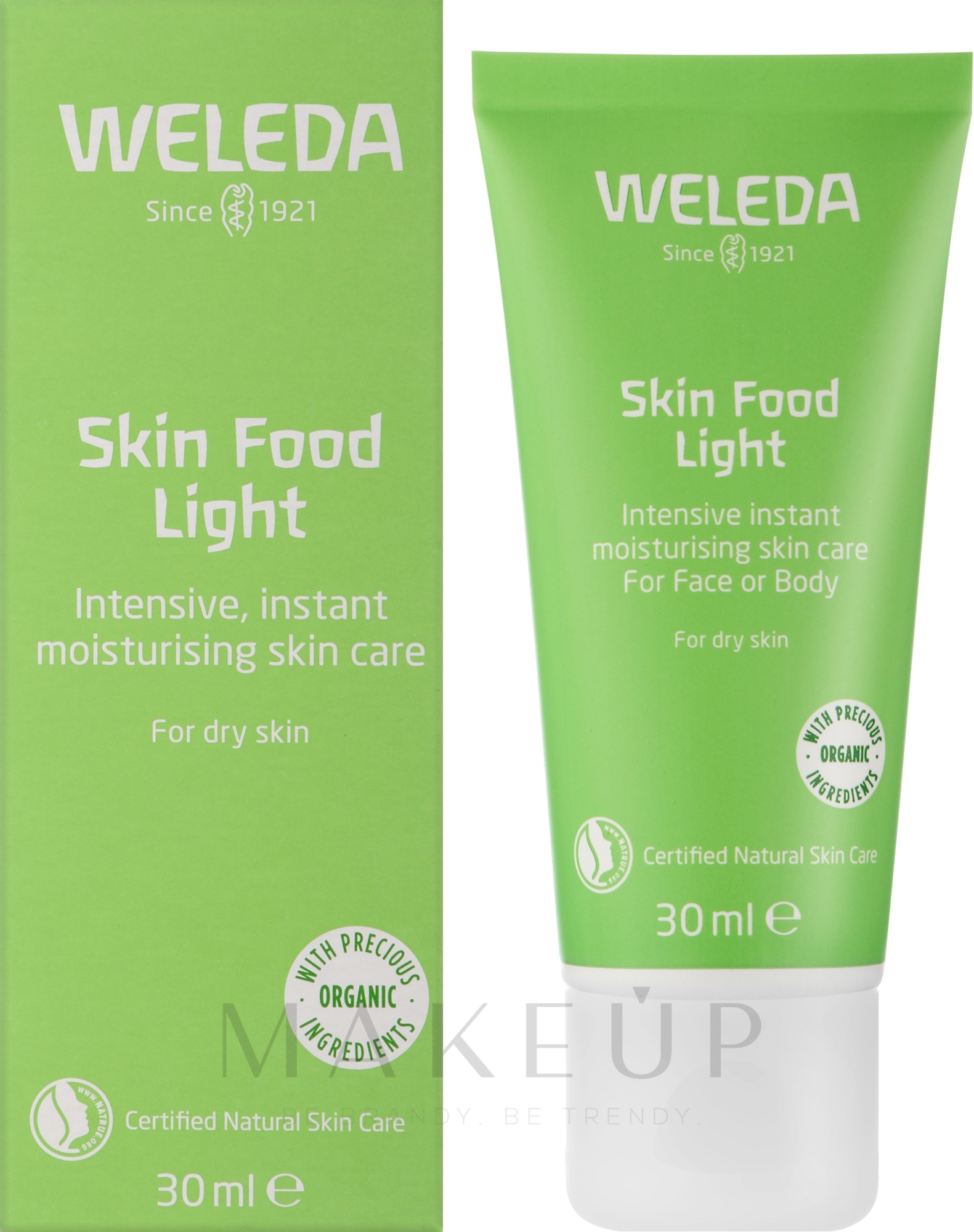 Intensive und schnell einziehende Feuchtigkeitspflege für Gesicht und Körper - Weleda Skin Food Light — Bild 30 ml
