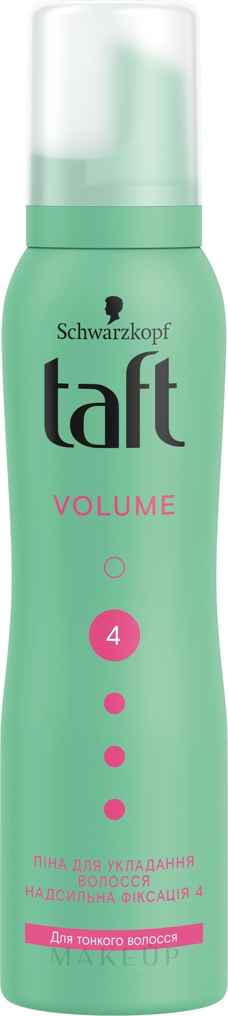 Volumen-Schaumfestiger für feines Haar Starker Halt - Schwarzkopf Taft Volume Mousse №4 — Bild 150 ml